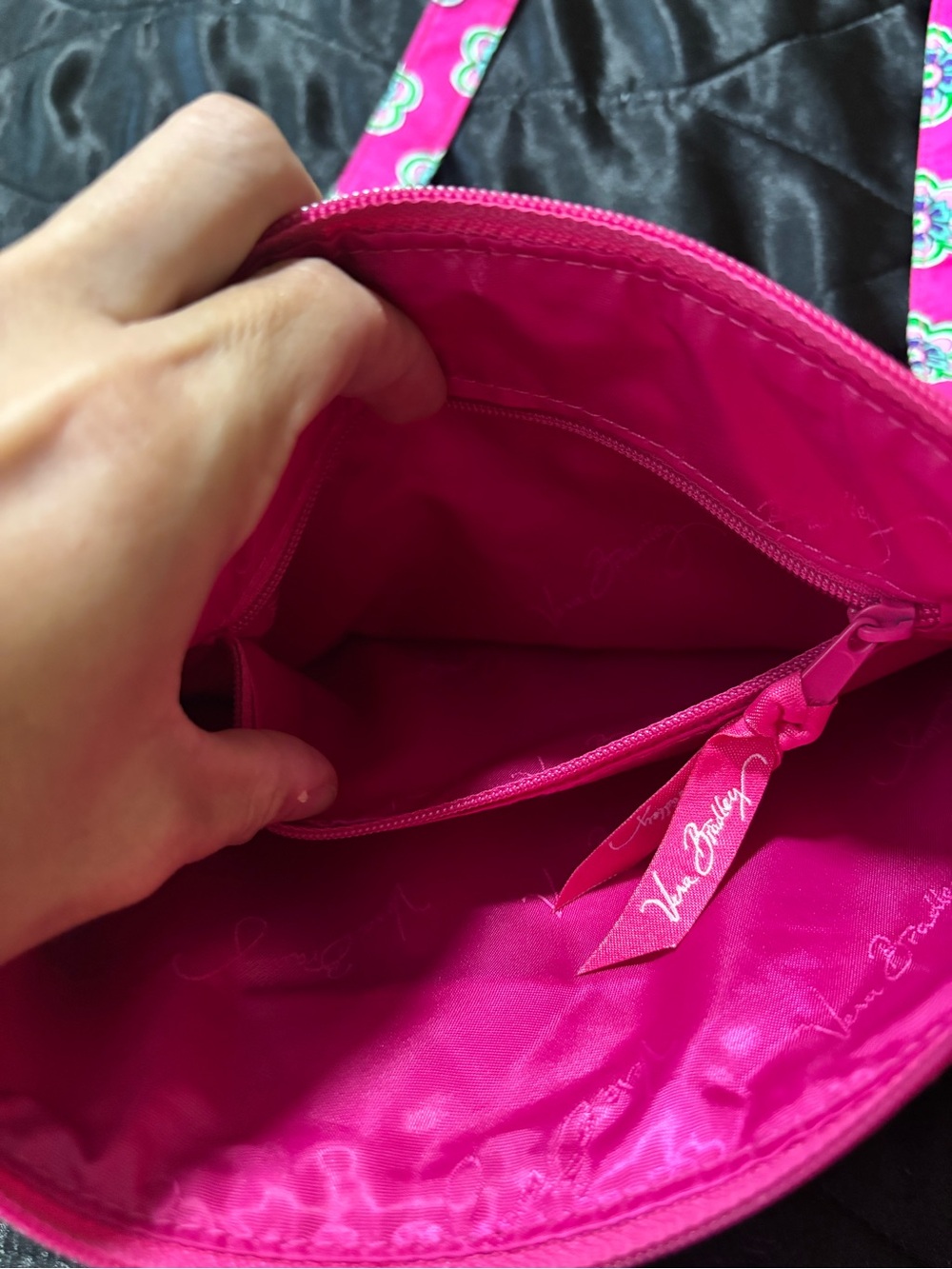 Vera Bradley Hot Pink Floral Crossbody Bag - Picture 7 of 8